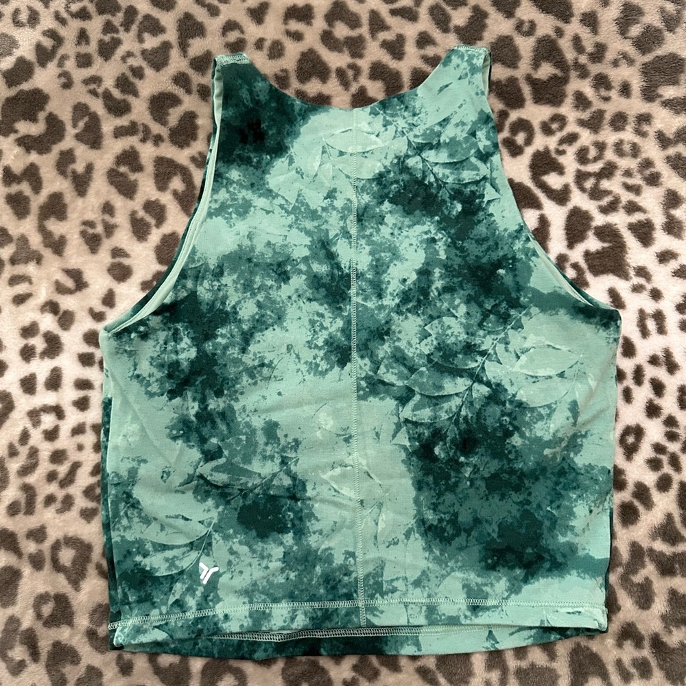 NWOT Old Navy Active PowerChill Longline Sports Bra in Teal Tie Dye Size Small - Picture 8 of 17